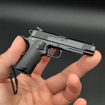  1:3 Пистолет из сплава Миниатюрный Glock G17 Игрушечный пистолет Брелок Модель Сборный и съемный пистолет Кулон для мальчиков Взрослый подарок