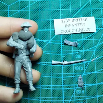  1/35 Смола Модель Фигура GK,Британский солдат, В разобранном и неокрашенном виде