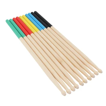  1 пара нескользящих 7A Многоцветные кленовые барабанные палочки для детей / взрослых / начинающих, деревянные барабанные палочки 5 цветов опционально