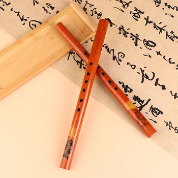  1 шт. Длина 33 см Прочная китайская традиционная флейта Исполнять бамбук Сяо Дицзы Вертикальный бамбуковый музыкальный инструмент