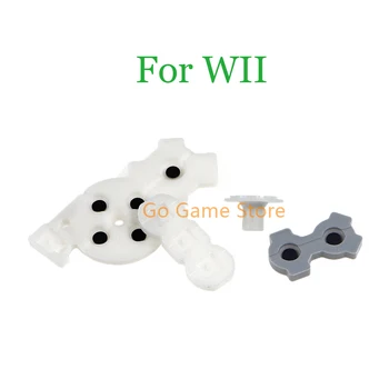  10 комплектов для Nintendo Wii Правый контроллер 4 в 1 Проводящая резиновая силиконовая контактная кнопка D-Pad Pads