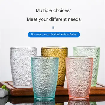  270 мл акриловая чашка пластиковая прозрачная цветная чашка для воды креативный устойчивый к падению бытовой костюм ресторан пивная чашка для питья чая