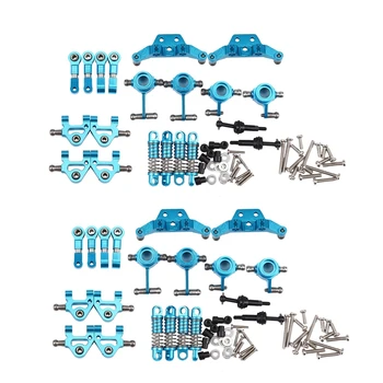  2X Металлический полный набор деталей для модернизации Амортизатор для Wltoys 1/28 K969 K979 K989 K999 P929 P939 Rc Автозапчасти,Синий