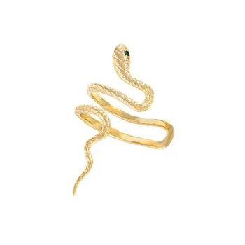  50JB Serpent Clip On Wrap Ear Cuff Серьги для женщин Серьги в форме змеи без пирсинга Snake Clip на серьгах для женщин и девочек