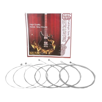  652D 6 шт./лот Универсальная электрогитара Струнные латунные шестиугольные стальные струны для музыкальных инструментов