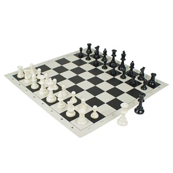  97 мм Турнирный шахматный набор и свертывающаяся доска - портативный шахматный набор, соревновательный шахматный набор, настольная игра, клубные шахматы