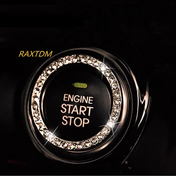  Crystal Кольцо для ключей от зажигания двигателя двигателя для Skoda Fabia 2 3 Karoq Kodiaq Octavia 3 Superb 2 3 Combi Yeti