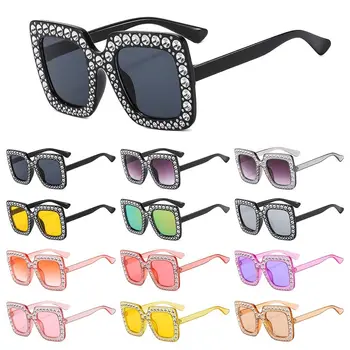  Diamond Crystal Детские солнцезащитные очки Модные сверкающие очки со стразами Очки для девочек Оттенки для пляжа / путешествий / вечеринок
