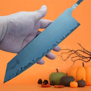  DIY Нож для сашими без ручки Шеф-повара Тесак Tynny Нарезка суши 10Cr15MoV 3-слойный плакированный стальной клинок Кухонные ножи ручной работы