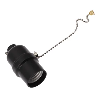  E27 Держатель лампы на шнурке Потолочный светильник с выдвижным основанием Пластиковый аксессуар Настенный держатель лампы