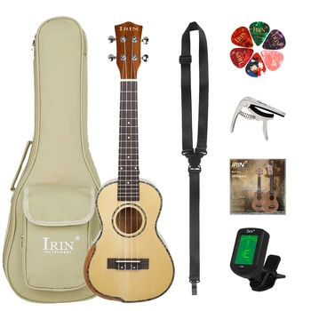  IRIN 4 струны 23-дюймовая гавайская гитара гавайская гитара еловая панель гитара гитара укулеле со струнами сумка тюнер гитара запчасти и аксессуары
