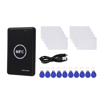  RFID-считыватель Дубликатор записи, считыватель NFC, программатор смарт-карт, декодер карт доступа, записываемые карты T5577 UID Fobs