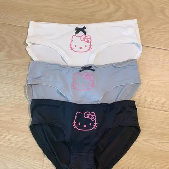  Sanrio Трусики Hello Kittys Аксессуары Kawaii Cute Аниме Сексуальный хлопок с низкой талией Студент Дышащие штаны Игрушки для девочек Подарок