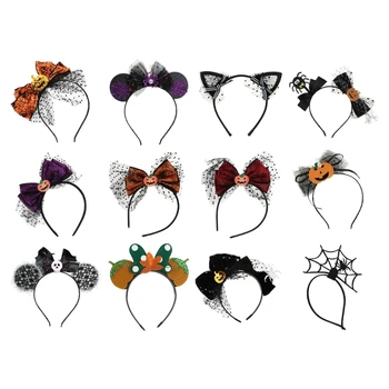  Spiders Повязки на голову Повязка для волос Обруч для волос для женщин и девочек Аксессуары для волос на Хэллоуин
