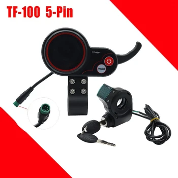  TF-100 Дисплей Приборная панель 5 контактов + ключ замка зажигания Длинный кабель Скутер Спидометр для Kugoo M4 Электрические скутеры Аксессуары