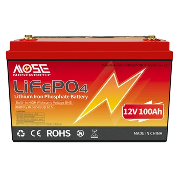  US DE STOCK 12V 100Ah 200Ah Lithium Battery Pack для аккумулятора электромобиля Встроенное сильноточное зарядное устройство BMS + 12,6 В