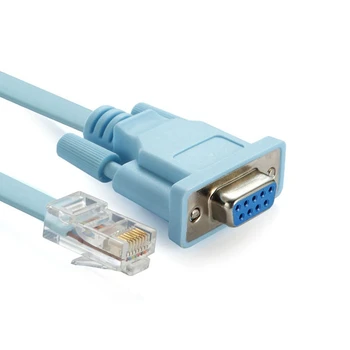  USB Консольный кабель RJ45 Cat5 Ethernet на COM-порт RS232 DB9 Последовательный гнездовой маршрутизатор Сетевой адаптер Кабель 1,8 м