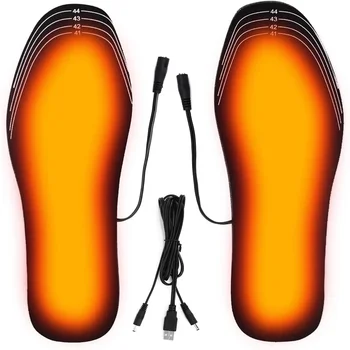  USB Стельки для обуви с подогревом Электрическая подогревающая подкладка для ног Грелка для ног Коврик для носков Зима На открытом воздухе Спорт Подогрев Стелька Зимняя теплая