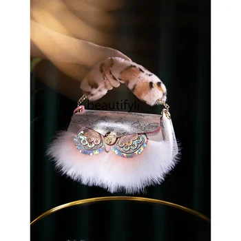  yj Сумка с уникальным дизайном Универсальная сумка для совы Портативная двухсторонняя сумка через плечо из воловьей кожи