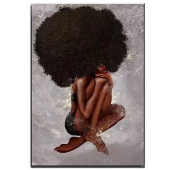  африканская женщина йога черные кудрявые волосы сексуальная афро девушка алмазная вышивка 5d diy алмазная живопись портрет полный круглая мозаика сверла ,