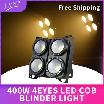   Бесплатная доставка 4 * 100 Вт светодиодный слепой свет COB Cool Warm White для Dj Disco Party Stage