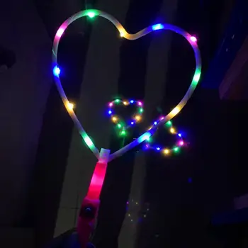  В форме сердца Мигающие светящиеся палочки Светодиодная мигающая светящаяся палочка Концертный реквизит Светящиеся огни День святого Валентина День рождения Светящиеся игрушки