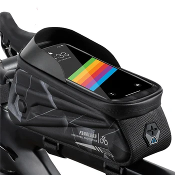   Велосипедная сумка Рама Передняя верхняя труба Велосипедная сумка Водонепроницаемый чехол для телефона Сумка с сенсорным экраном MTB Pack Аксессуары для велосипедов