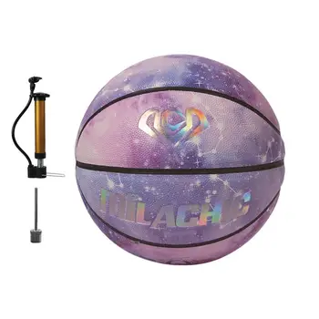  голографический баскетбольный мяч самосветящийся светящийся шар уличный композитный баскетбольные мячи из искусственной кожи Размер 7 Крытый баскетбольный мяч на открытом воздухе
