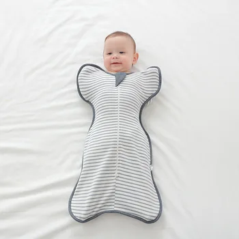  Детские одеяла для новорожденных Новый противоударный спальный мешок Хлопок Дышащий детский принт Повседневные простые мягкие удобные детские аксессуары
