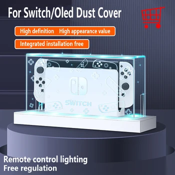  для Nintendo Switch Корпус OLED-подсветки для пылезащитного чехла переключателя Zelda прозрачная оболочка Основание дисплея светящееся основание 20 цветов RGB