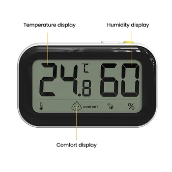  ЖК-дисплей Термометр Гигрометр Мини-измеритель температуры Измеритель влажности Внутренняя бытовая метеостанция -20 ~ 60 °C