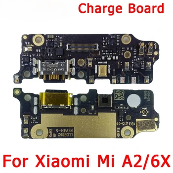   Зарядный порт для Xiaomi Mi A2 Зарядная плата для Mi 6X USB Штекер для печатной платы Док-разъем Гибкий кабель Запасные части
