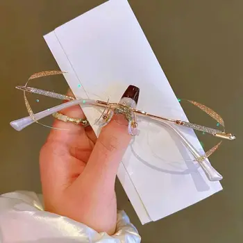   Защита глаз Овальная оправа Круглая оправа Металлические очки с защитой от синего света Очки в большой оправе Компьютерные очки Очки в корейском стиле