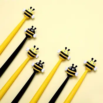  Канцелярские товары Студенты Подарки для детей Силиконовая черная нейтральная ручка Симпатичная пчелиная гелевая ручка Школьные принадлежности Письменная подпись Ручка