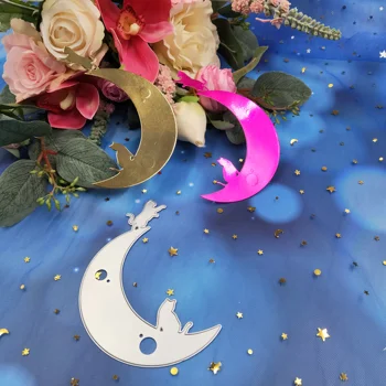  Кот на Луне металлические режущие плашки 2019 новый DIY альбом для вырезок поздравительные открытки декоративное искусство и ремесла рельефные формы