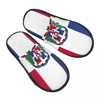  Крытые теплые тапочки с флагом Доминиканской Республики Зимний дом Плюшевые тапочки Модные мягкие пушистые тапочки для дома