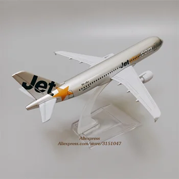  Легированный металл Jet Air Jetstar A320 Airlines Литой самолет Модель самолета Jetstar Airbus 320 Airways Модель самолета Детские подарки 16см