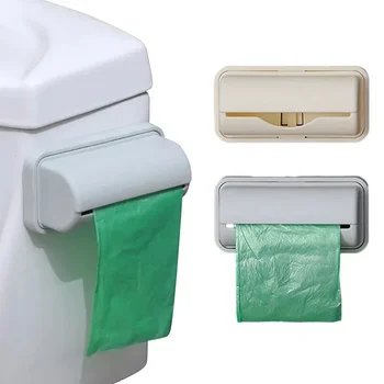   Мешки для мусора Ящик для хранения Диспенсер для мешков для мусора для кухни Ванная комната Настенный держатель для продуктовой сумки Кухонные пластиковые пакеты Контейнер