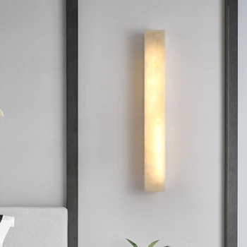   мрамор медный настенный светильник современный минималистичный новый китайский гостиная телевизор фон настенный декоративный светильник проход коридор спальня