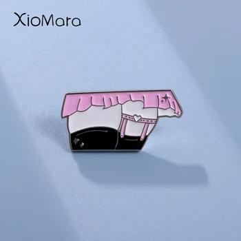  мультфильм аниме сексуальная девушка мини-юбка бедро брошь эмаль булавка смешная одежда лацкан булавка декор воротник значок ювелирные изделия подарок для друга