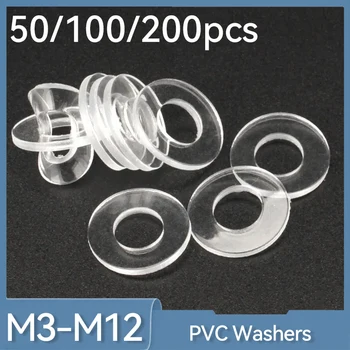   Мягкий / Твердый пластик ПВХ Прозрачная изолирующая гладкая прокладка Прокладка Плоская шайба М1.2 М1.4 М1.7 М1.8 М2 М2.5 М3 М4 М5 М6~ М12