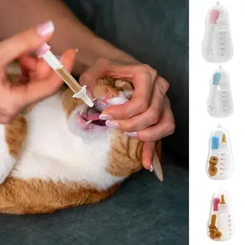  Набор для кормления из бутылочки для котенка Бутылочка для молока для котенка Бутылочка для кормления щенка Прозрачная шкала Кормушка для котенка из бутылочки Принадлежности для новорожденных для щенков