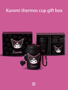  Новогодний подарок Sanrio Kuromi Термос Чашка Kawaii Doll Подарочная коробка Костюм Sippy Cup Мультфильм Окружающая пара Подарок Продавать Как Горячие Пирожки