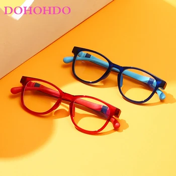  Новые очки с защитой от блокировки синего света Детские очки в оптической оправе Очки для мальчиков и девочек Компьютерные прозрачные очки без градуировки