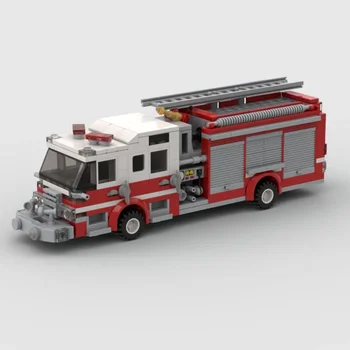  Новый MOC-156284 Пожарная машина - Пожарный насос Городские транспортные средства 422 шт. Детские строительные блоки Игрушки DIY Счастливого Рождества Подарок на день рождения