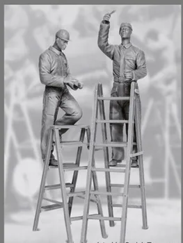  Новый В разобранном виде 1/32 современный Man включает 2 с лестницей Смоляная фигура Неокрашенный модельный комплект