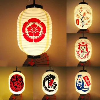  ПВХ Водонепроницаемый японский фонарь Сакура Подвесной фонарь Дарума Идзакая Бистро Суши Ресторан Рамэн Рекламный декор На открытом воздухе
