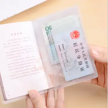  ПВХ Чехол для документов Водонепроницаемый дорожный чехол Органайзер Защитный чехол для ID-карты Прозрачный держатель для паспорта