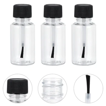  Пластиковые бутылки для лака для ногтей Многоразовые банки Герметичное хранение жидких красок Горшки с крышкой для кисти 5