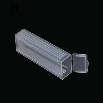   Пластиковый микроскоп Почтовая рассылка Держатель стеклянных предметных стекол Коробка для хранения Microslide PP вмещает 5 дозаторов